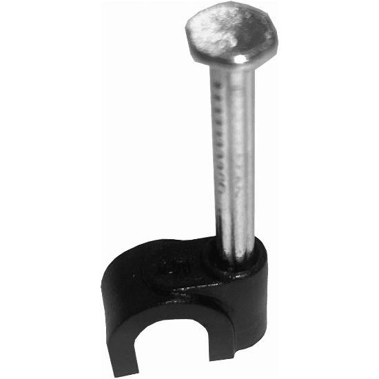 Best Connections 1000-Pack Black Mounting Flex Clips With Strain Relief Screw For RG6/RG59 Coax