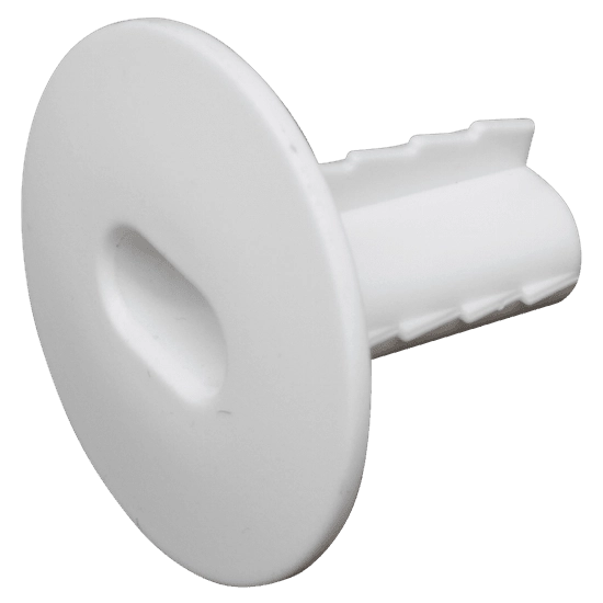 WHITE Plastic Hole Tidy for TWIN cable