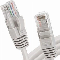 10m S/FTP CAT6 Grey Patch Lead, Solid Copper 1 metre