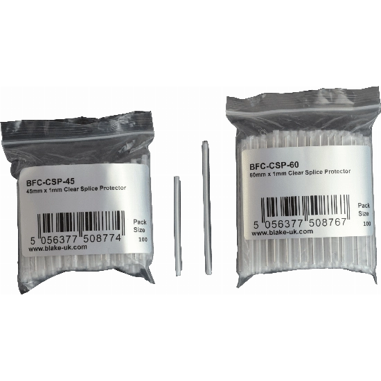 60mm x 1mm Clear Splice Protector (Box of 100) | Blake UK - Blake UK