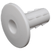 White Plastic Hole Tidy, 8mm Aperture, 30mm Base [Single Piece]