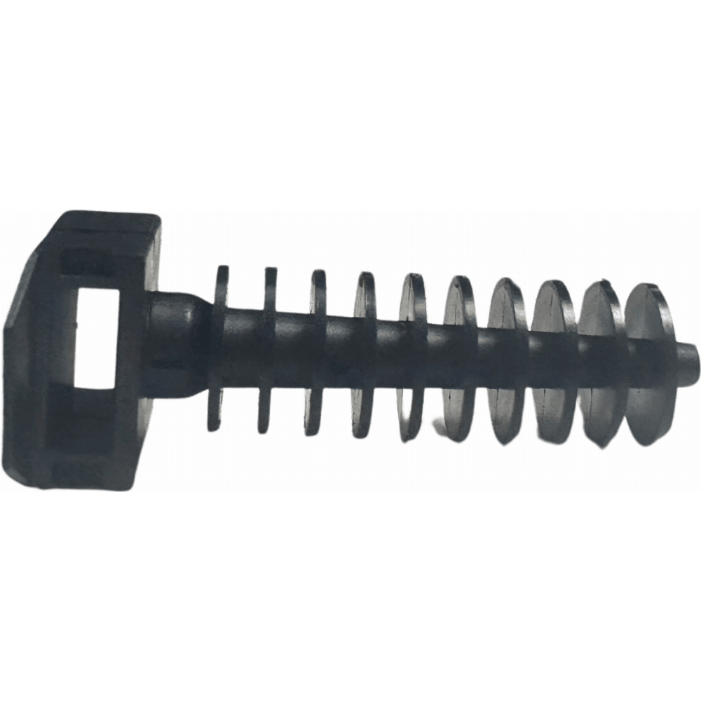 OTOTEC 50Pcs Cable Tie Masonry Fixing Plugs Screw Mounts Knock In Wall Nylon Base Holder Up To 9mm Cable Ties For DIY Commercial Purposes Cable Management