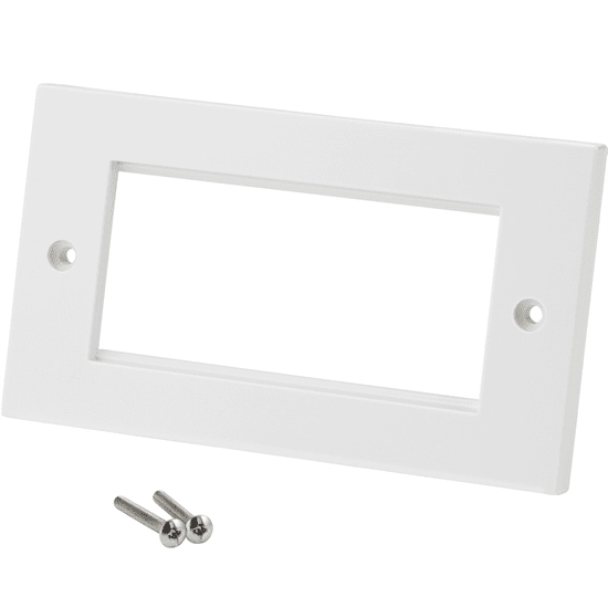 Axiom Modular Faceplate 4 Gang Twin Plate