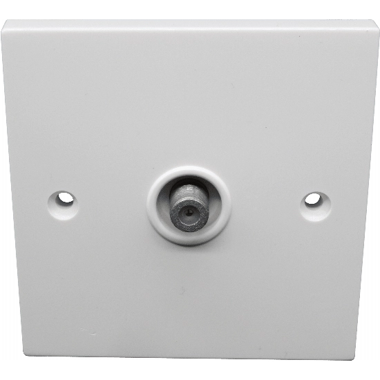 Double Slim Line Shielded F-Type Female Outlet | PROception - Blake UK