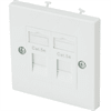 RJ45 CAT5E Wall Outlet Kit Double