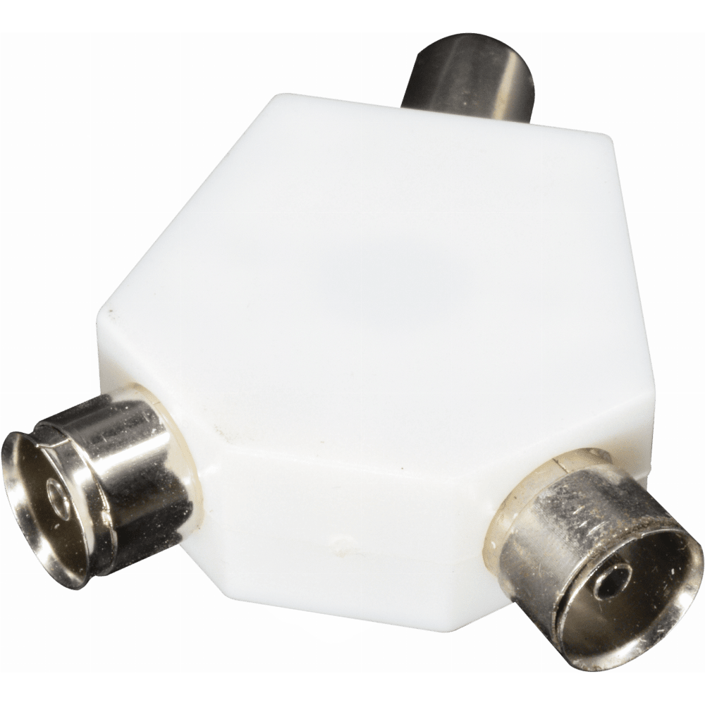 2Way Plastic Ferrite Coax Y Splitter for TV Feed Blake UK Blake UK