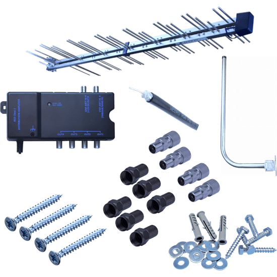 Aerial Fixing Kit For Loft Mounting Up To 4 TVs Blake UK