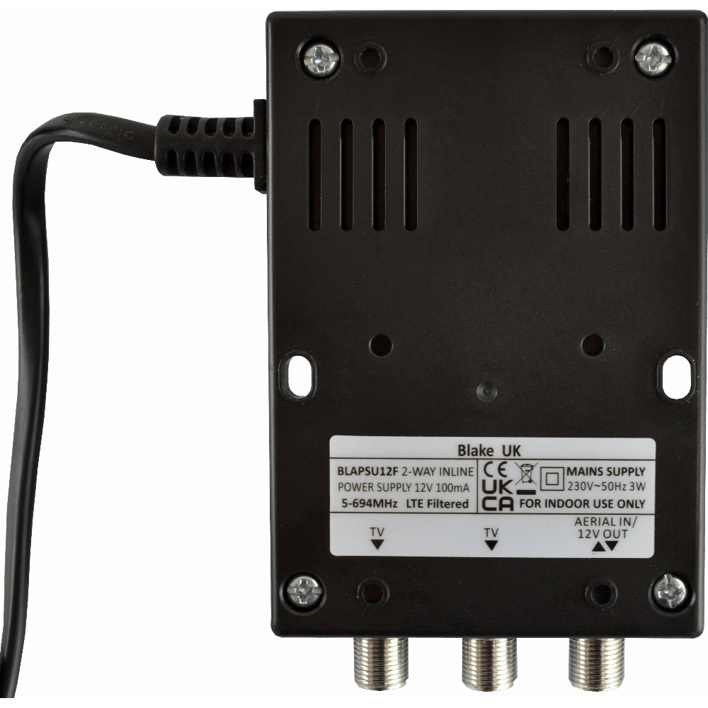 2 Way FType Inline Power Supply 5G Protection Blake UK Blake UK