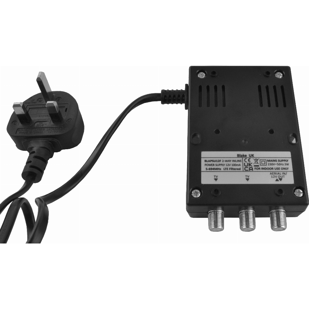 2 Way FType Inline Power Supply 5G Protection Blake UK Blake UK