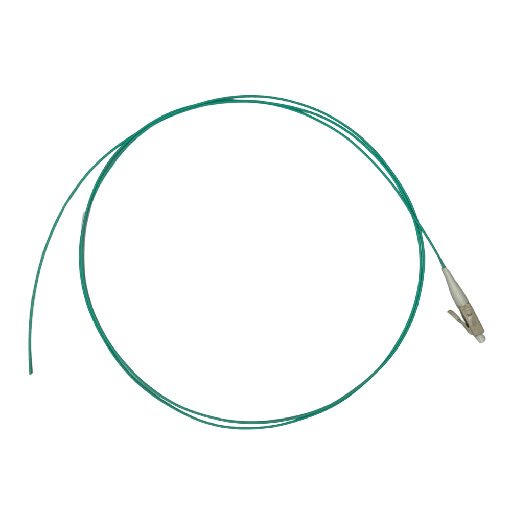 1m Multimode OM3 (Aqua) Simplex Fibre Optical Pigtail, LC to LC - Blake UK