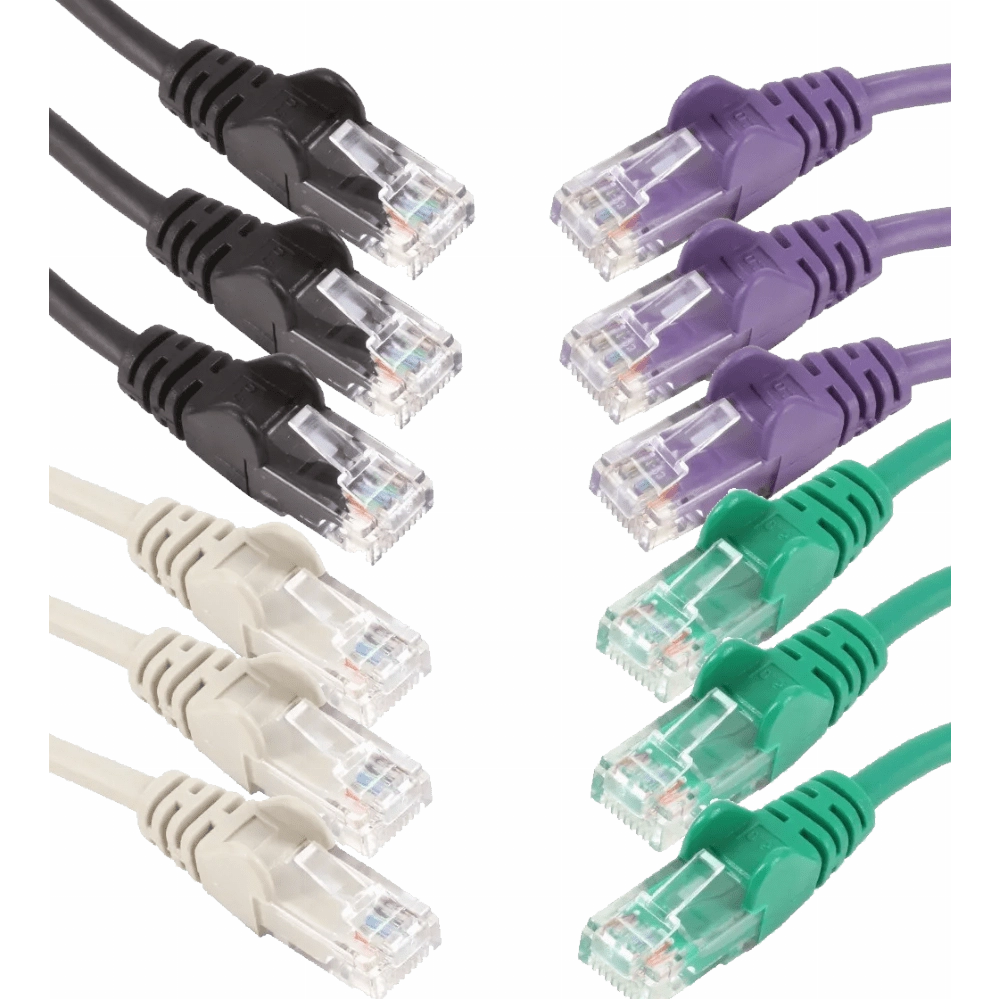 0.5m CAT6 Colour Coded Patch Leads (Pack of 12) Blake UK Blake UK