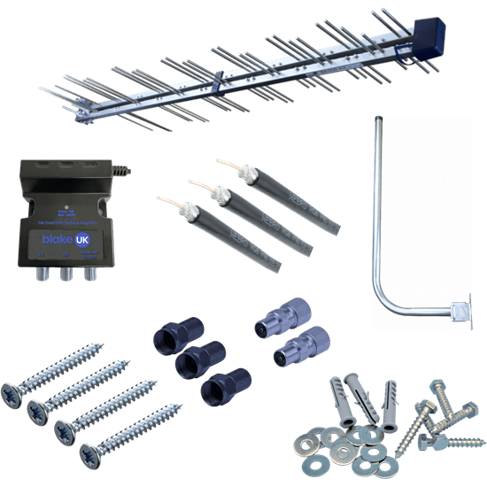 Aerial Fixing Kit For Loft Mounting Up To 2 TVs Blake UK