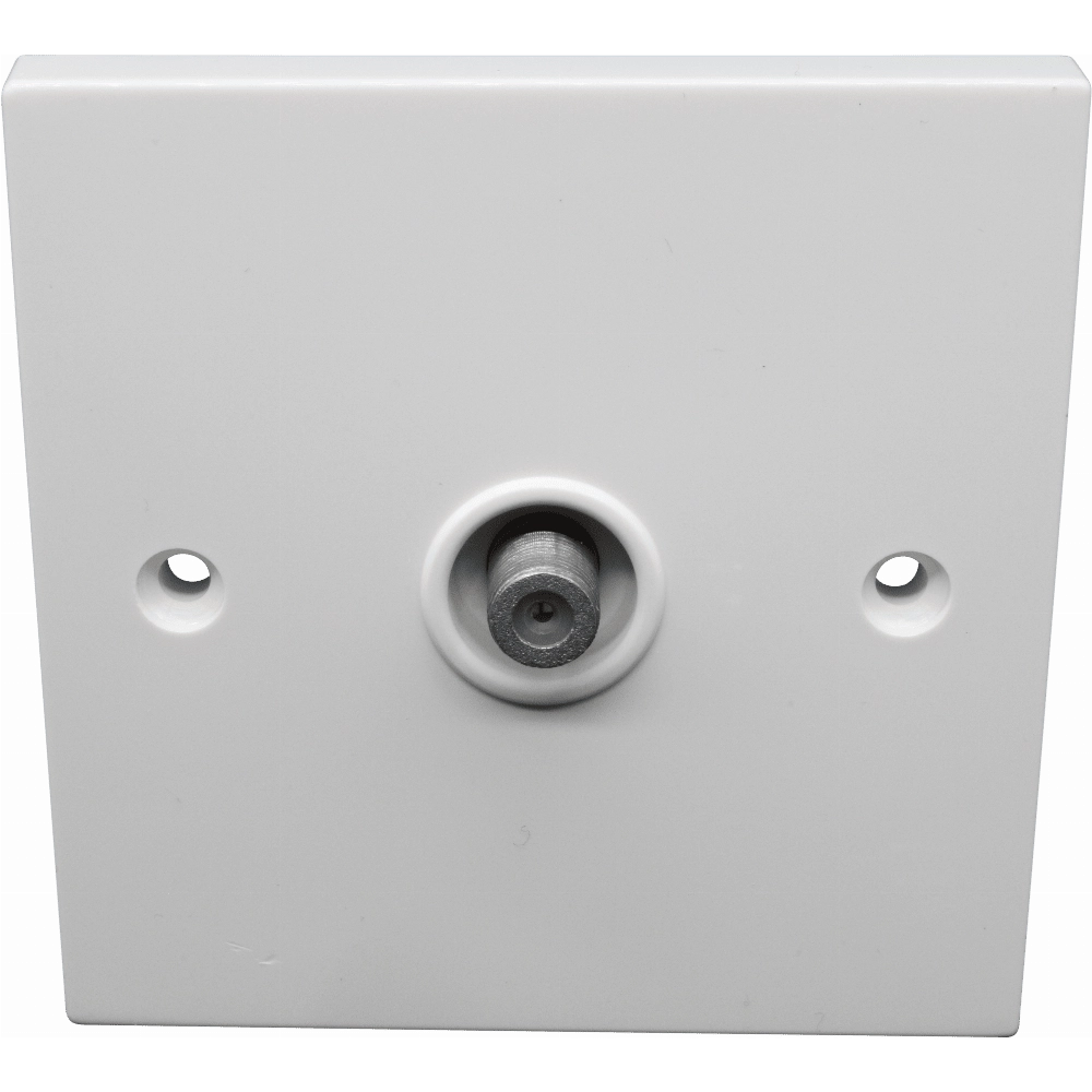 Single Slim Line Shielded F-Type Female Outlet | PROception - Blake UK