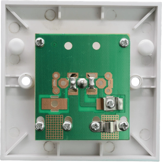 Single Coax Flush Mount Outlet Plate